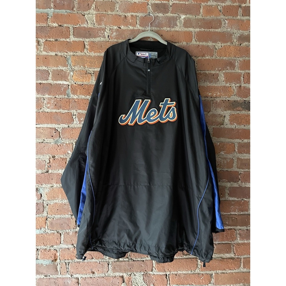 New York Mets 1/4-Zip‎ Windbreaker Pullover Majestic MLB Collection 6X Baseball
